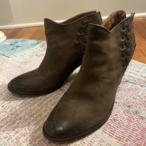 Trask leather booties
